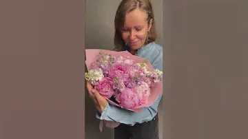 Букет из пионов и Маттиолы в фоамиране размер М #доставкацветовспб #цветы #цветыспб #flowers