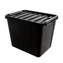 Ящик 25л Полимербыт full black пластик 4350904
