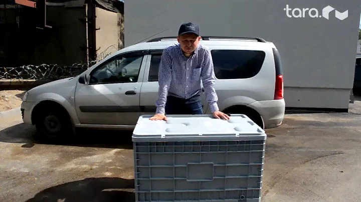 Контейнер B-Box 1065 Mini 1017х636х793 мм на колесах с крышкой на петлях - складская тара - КИИТ