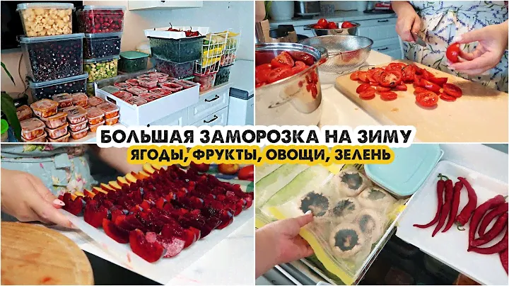 ЗАМОРОЗКА НА ЗИМУ❄️ЯГОДЫ, ОВОЩИ, ФРУКТЫ, ЗЕЛЕНЬ🍒ЗАГОТОВКИ НА ЗИМУ🌿ЗАГОТОВКИ В МОРОЗИЛКУ💪КАК ХРАНЮ