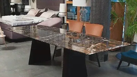 Мраморный раскладной стол Fontana от Draenert из Германии - чудо дизайна и технологий