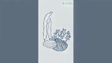 Toile de Jouy. Collection with seashells