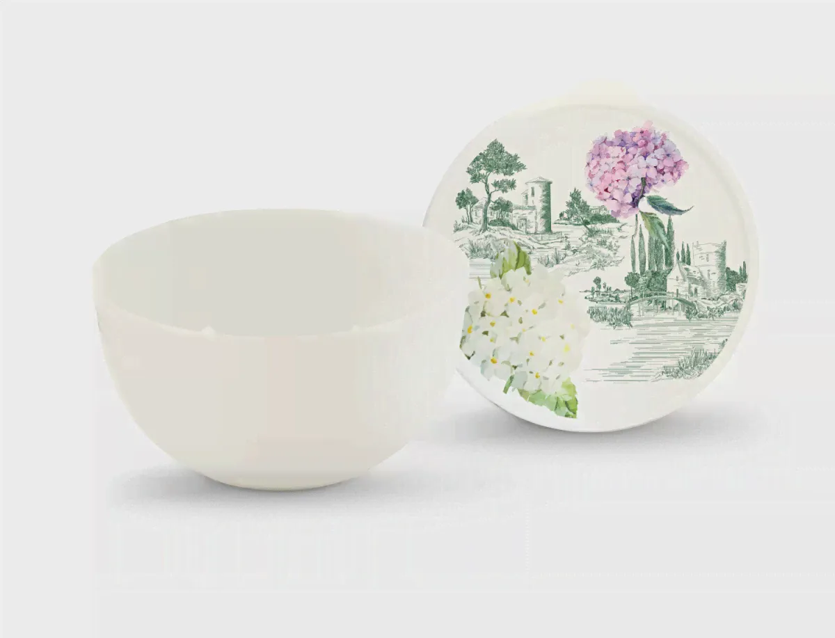 Миска с крышкой Полимербыт toile de jouy 3л
