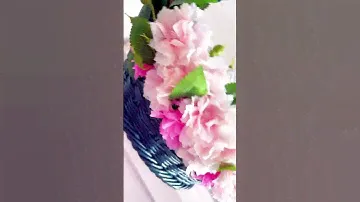 Плетёная пасхальная корзина с декором.