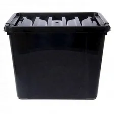Ящик для хранения с крышкой Полимербыт Full black, 25 л, 43?29?30 см, цвет чёрный