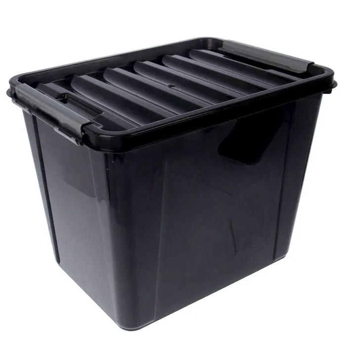 Ящик для хранения с крышкой Полимербыт Full black, 25 л, 43?29?30 см, цвет чёрный-2