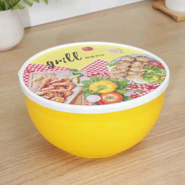Миска с крышкой Полимербыт GRILL MENU, 2 л-0