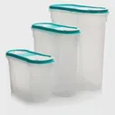 Банки для сыпучих продуктов ПОЛИМЕРБЫТ "Стайл", 1,3/2,2/4 л, 3 шт (4364603)